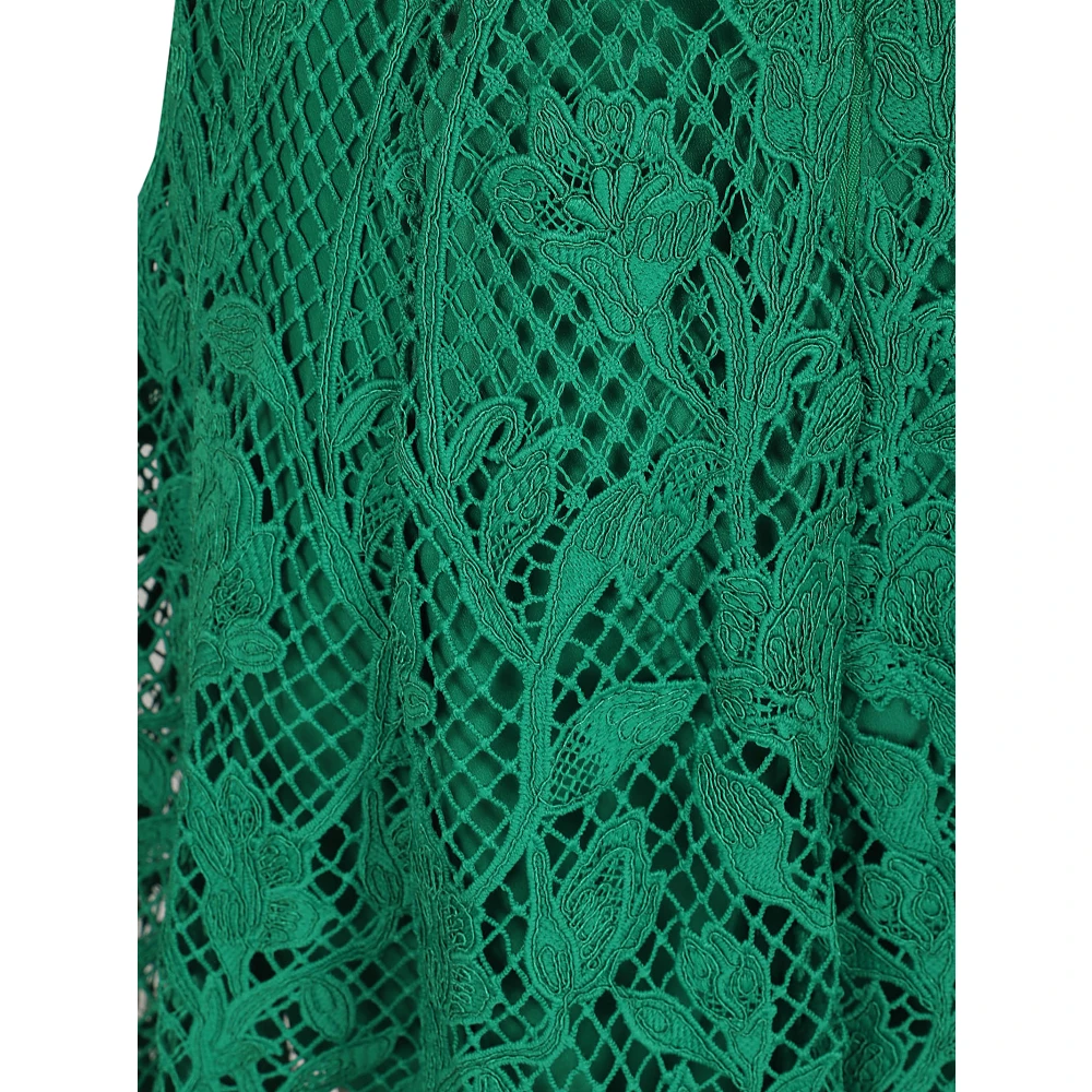 Self Portrait Groene Jurk voor Vrouwen Aw24 Green Dames