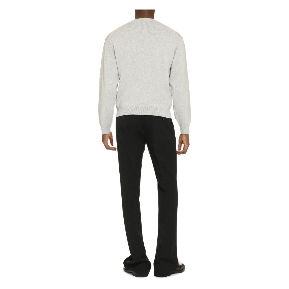 Kenzo Geborduurde Wolmix Trui Gray Heren