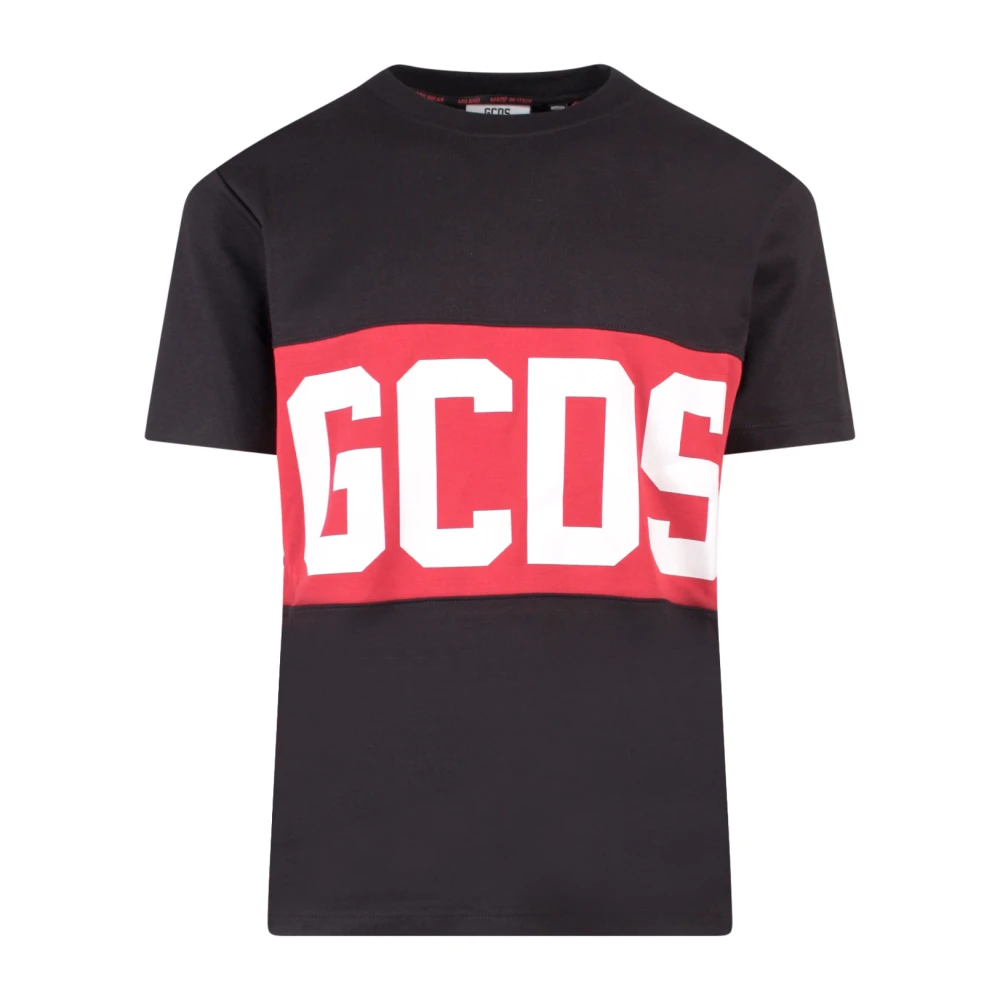 Gcds Iconische Print Katoenen T-Shirt Black Heren