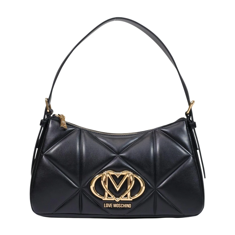 Love Moschino Black Shoulder Bags, Female, One Size, Borsa Pu Embossed