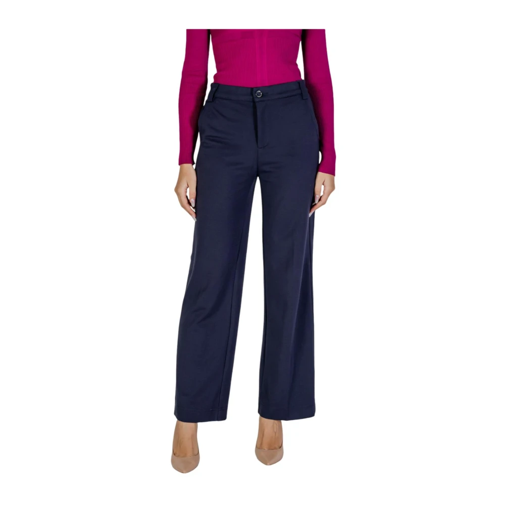 Street One Klassieke Wijde Pijp Broek Blue Dames