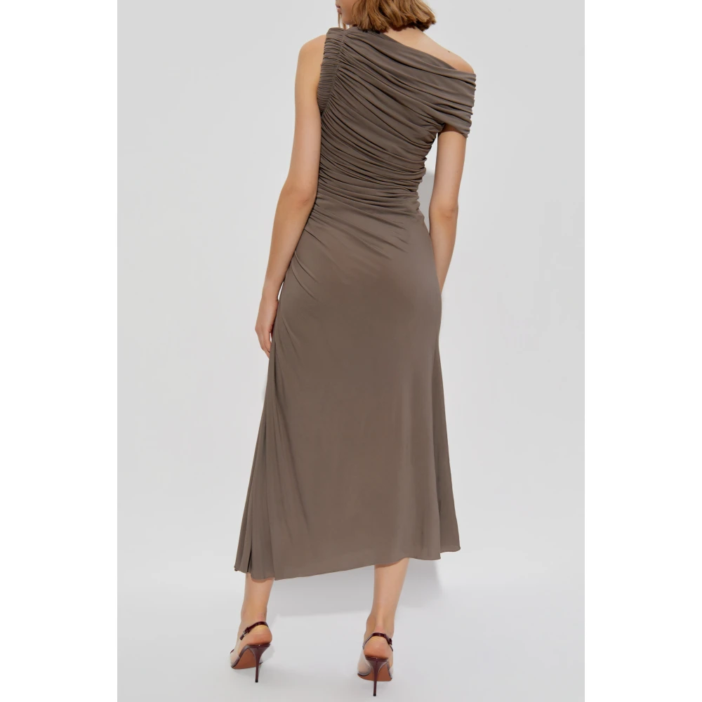 Alaïa Jurk met drapering Brown Dames