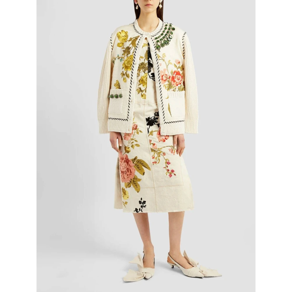 Erdem Bloemen Gebreid Jack Beige Dames