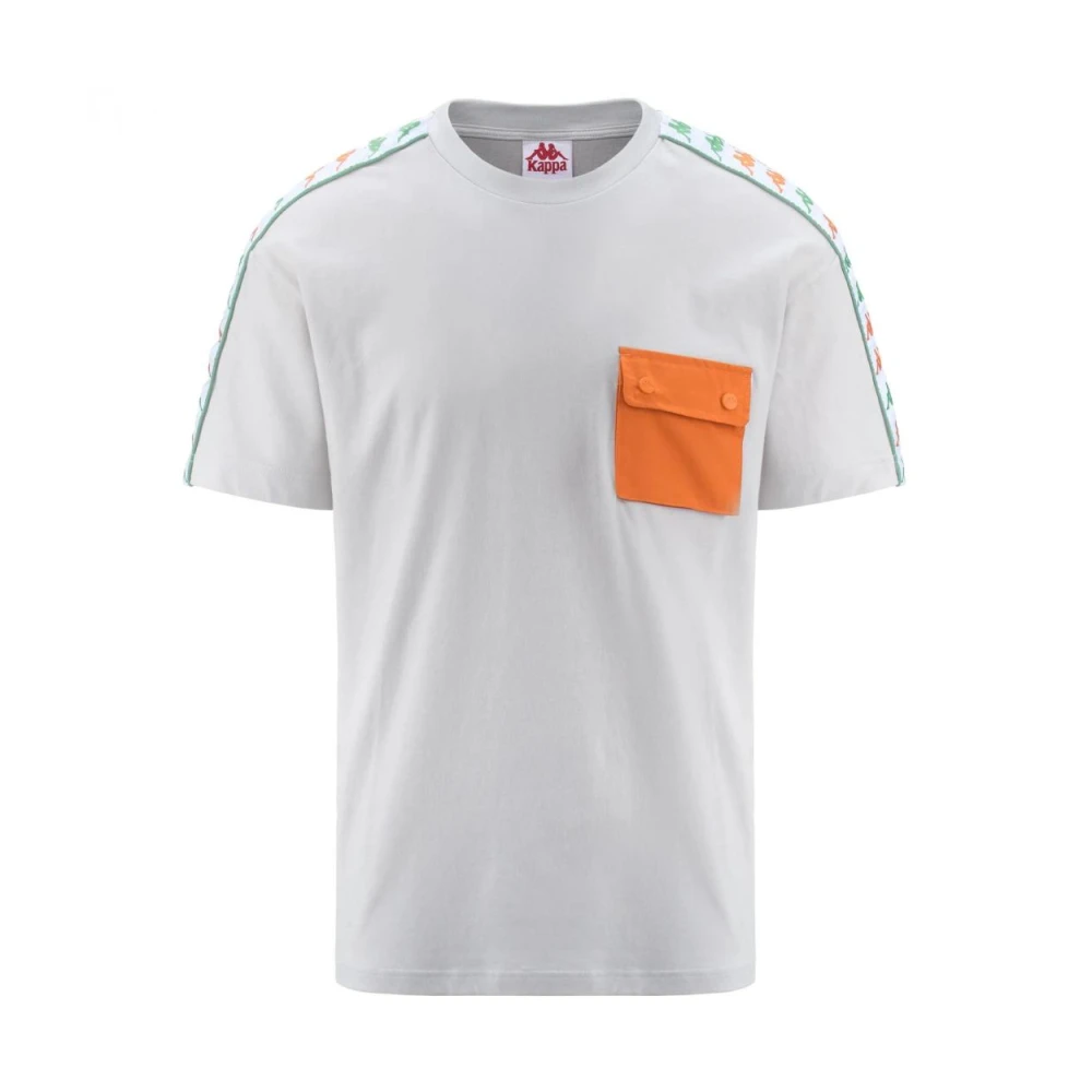 Kappa Heren Jersey T-shirt met Logo Print Gray Heren