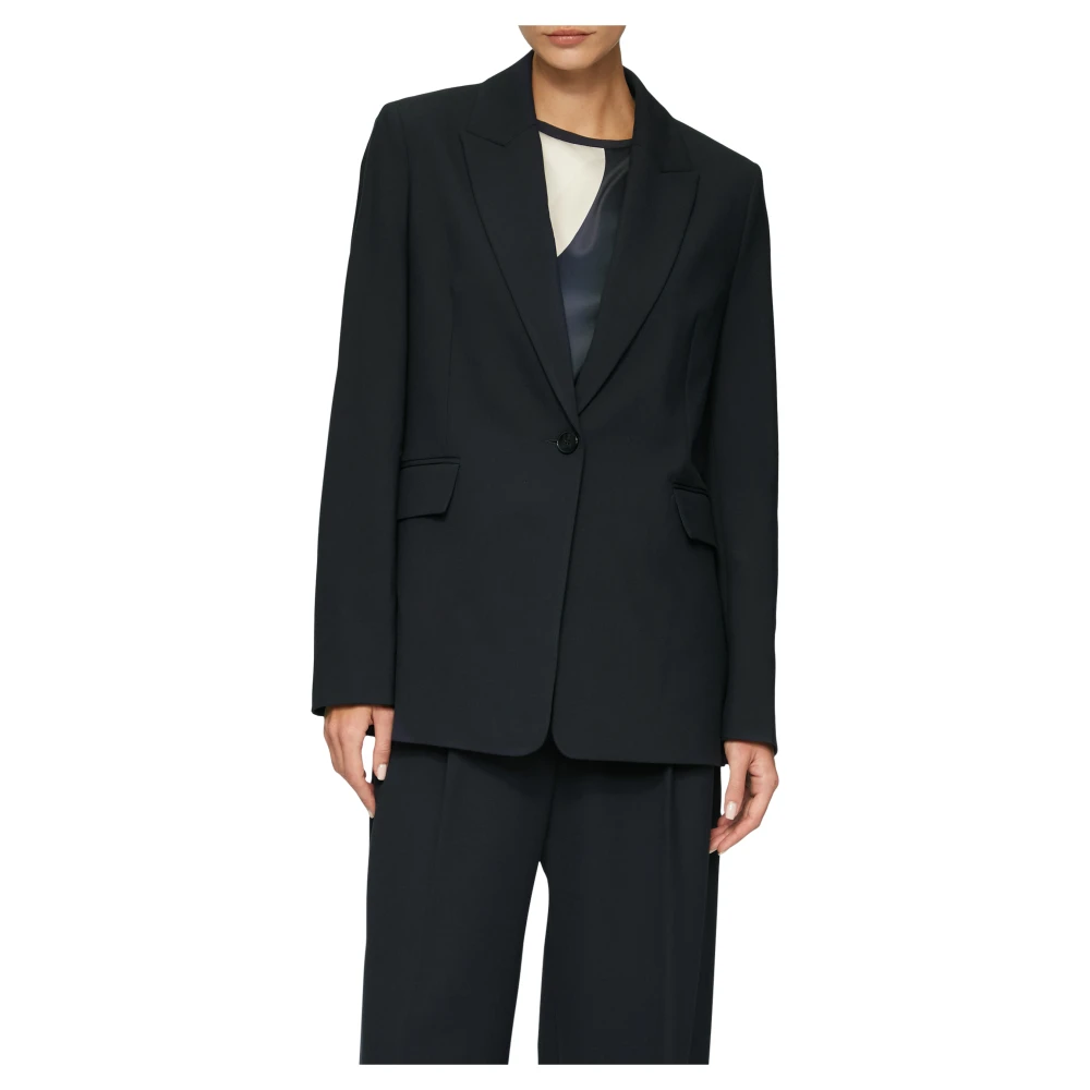s.Oliver Viscose Blend Indoor Blazer Blue Dames