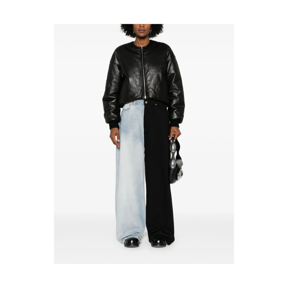 Vetements Contrasterende Panel Wide Leg Jeans Multicolor Heren