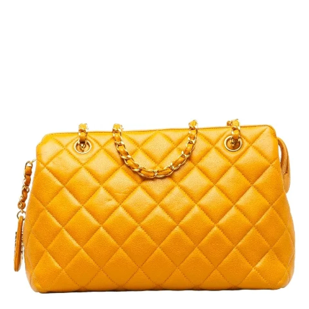 Chanel Vintage Pre-owned Leather chanel-bags Orange Dames