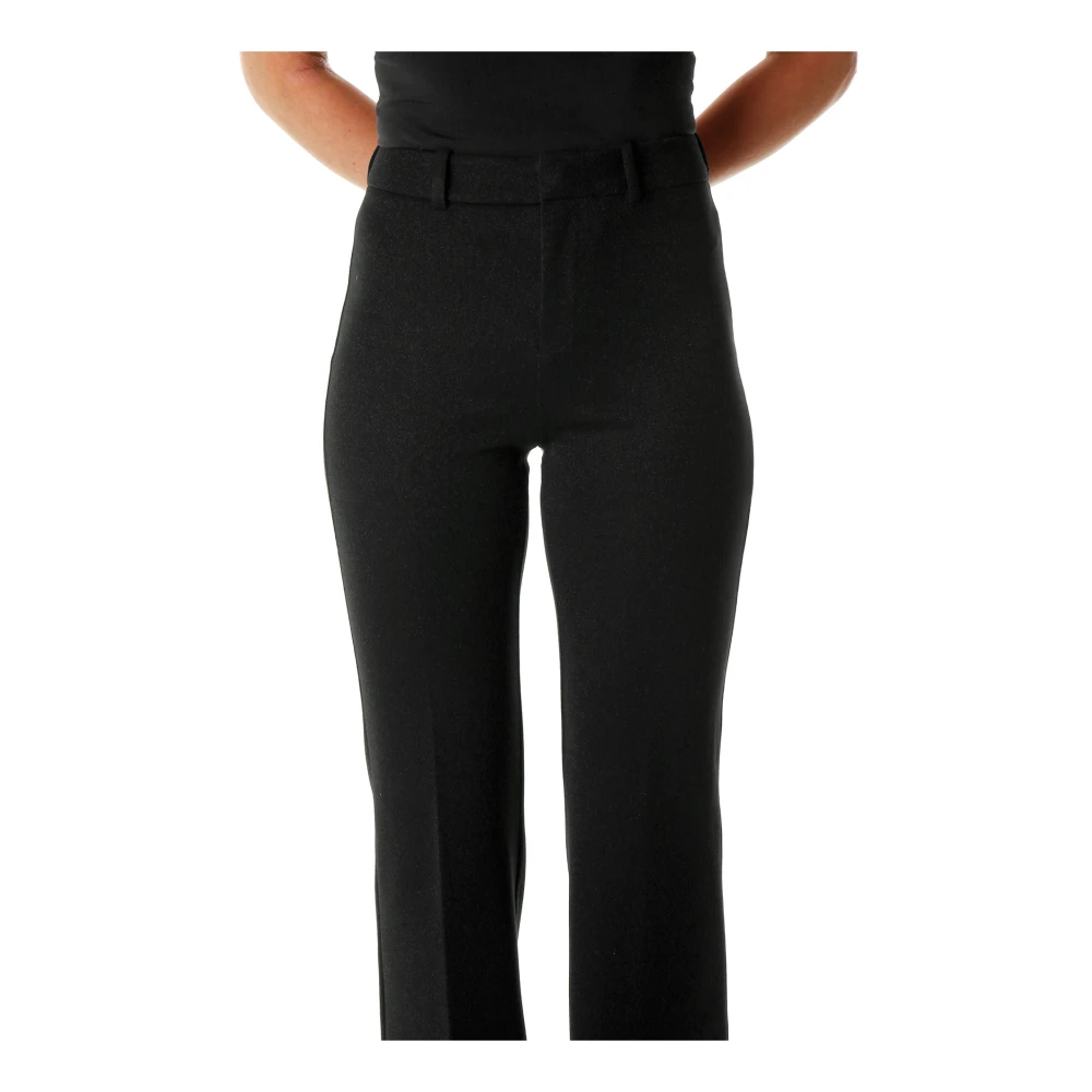 drykorn Hoge Taille Glitterbroek met Zakken Black Dames