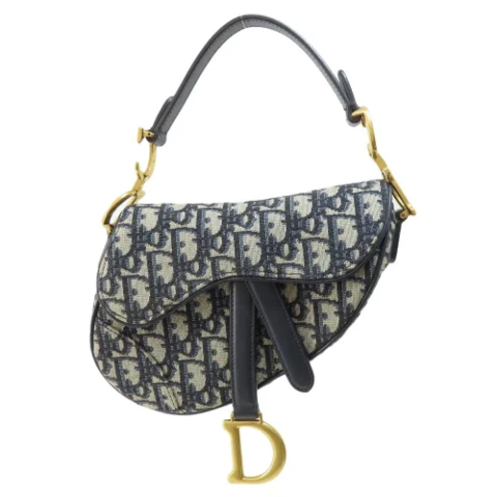 Dior Vintage Pre-owned Canvas shoulder-bags Blue Dames