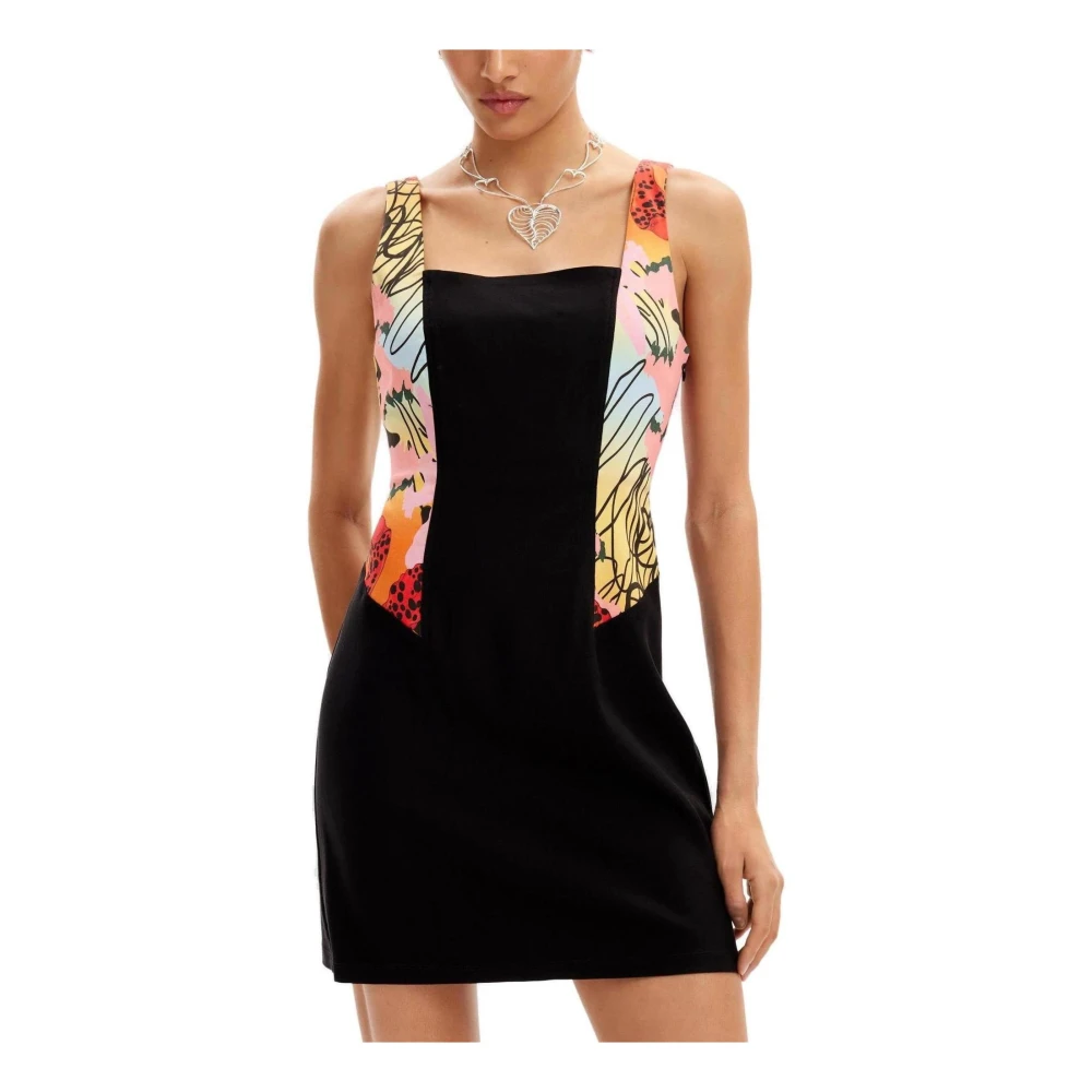 Desigual Bloemenprint Slip-On Jurk Black Dames