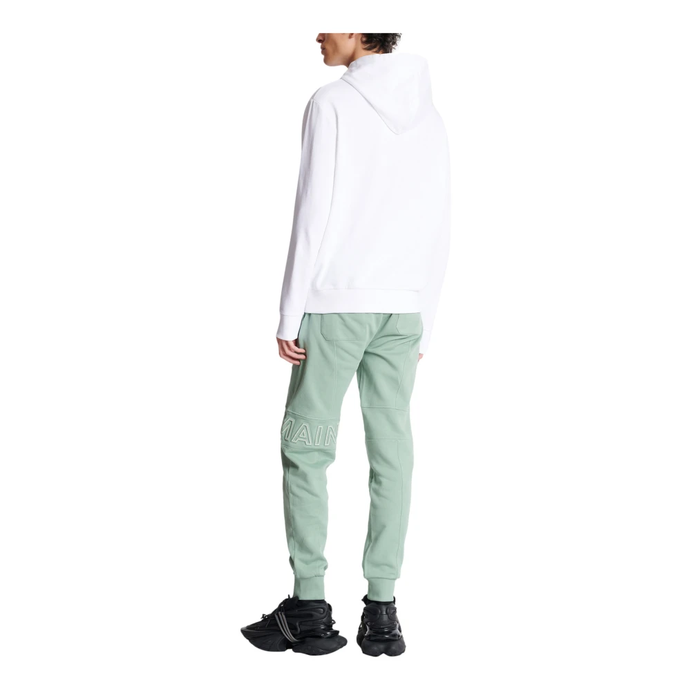 Balmain Gedrukte Paris hoodie White Heren