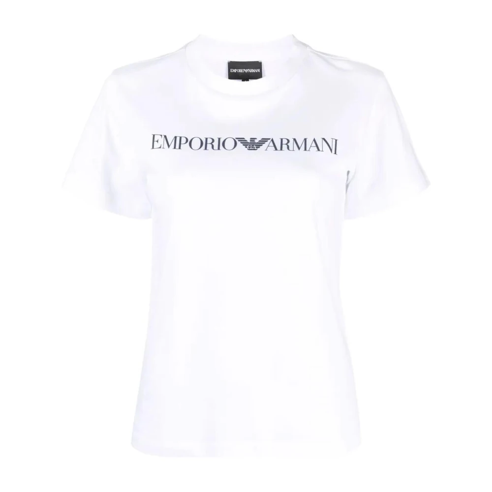 Emporio Armani Damen Weiß Logo T-Shirt