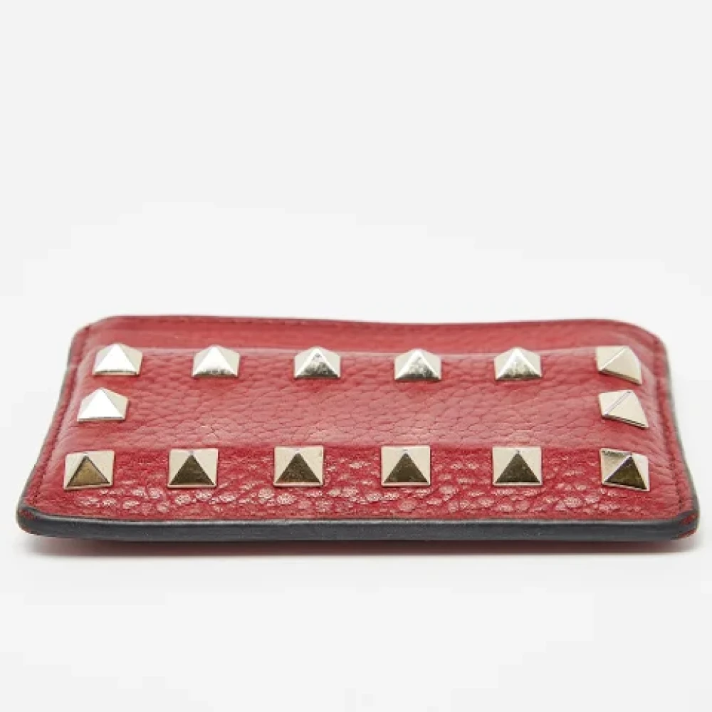 Valentino Vintage Pre-owned Leather wallets Red Dames