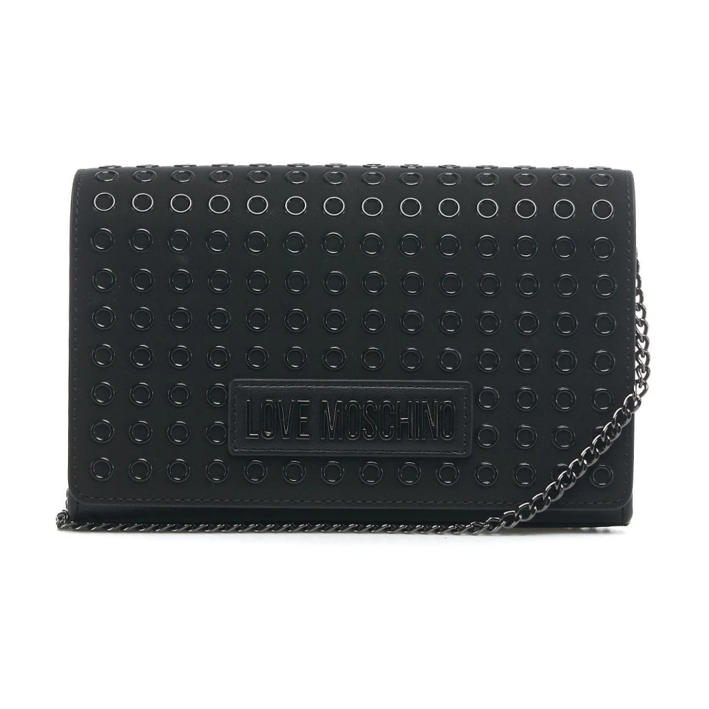 Love Moschino Zwarte Stud Schoudertas Black Dames