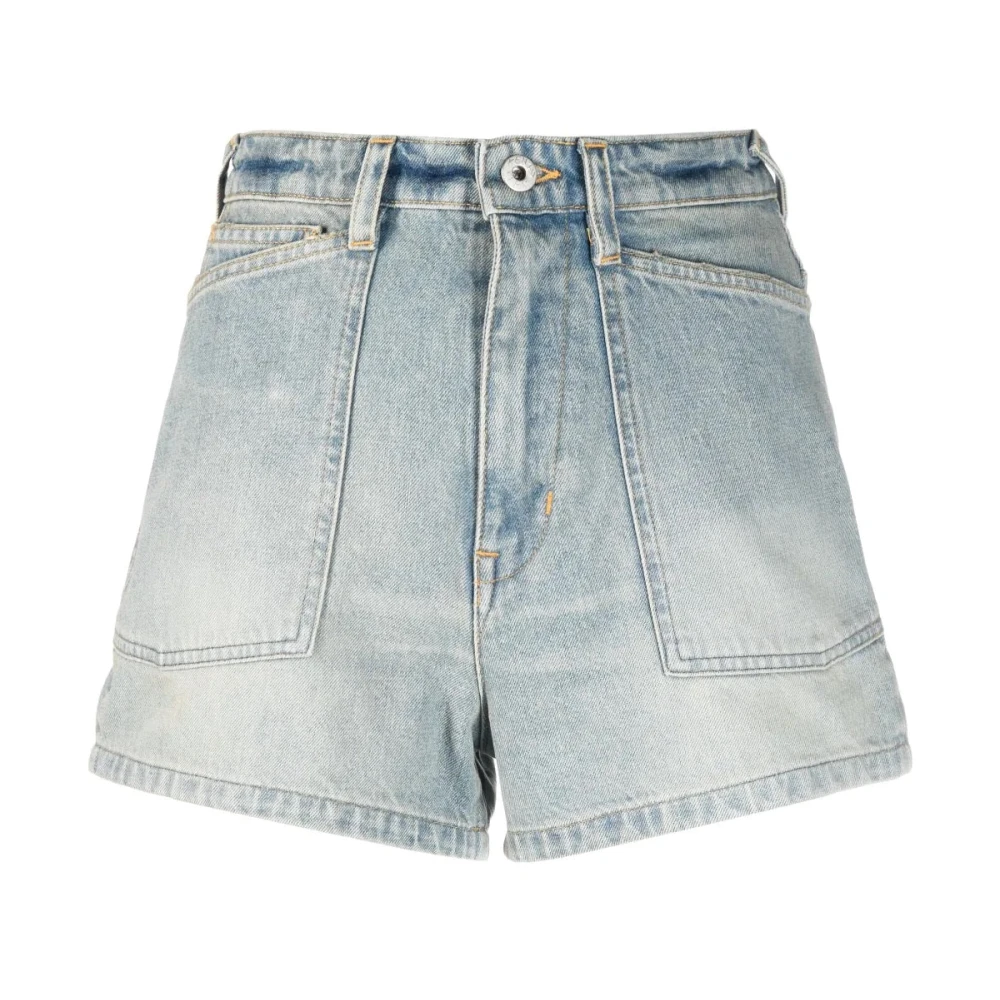 Kenzo Blå Denim Casual Shorts Blue, Dam