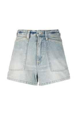 Blå Denim Shorts