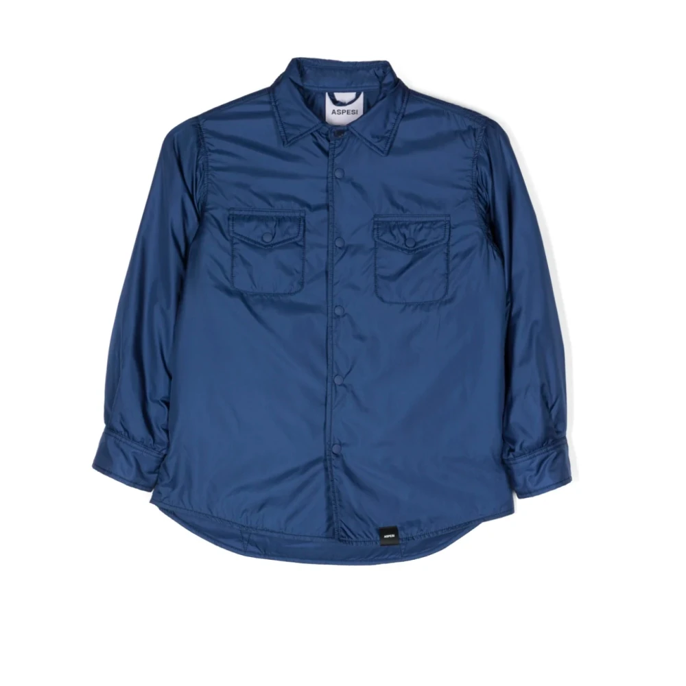 Aspesi Blå Bomberjacka för Barn Blue, Unisex