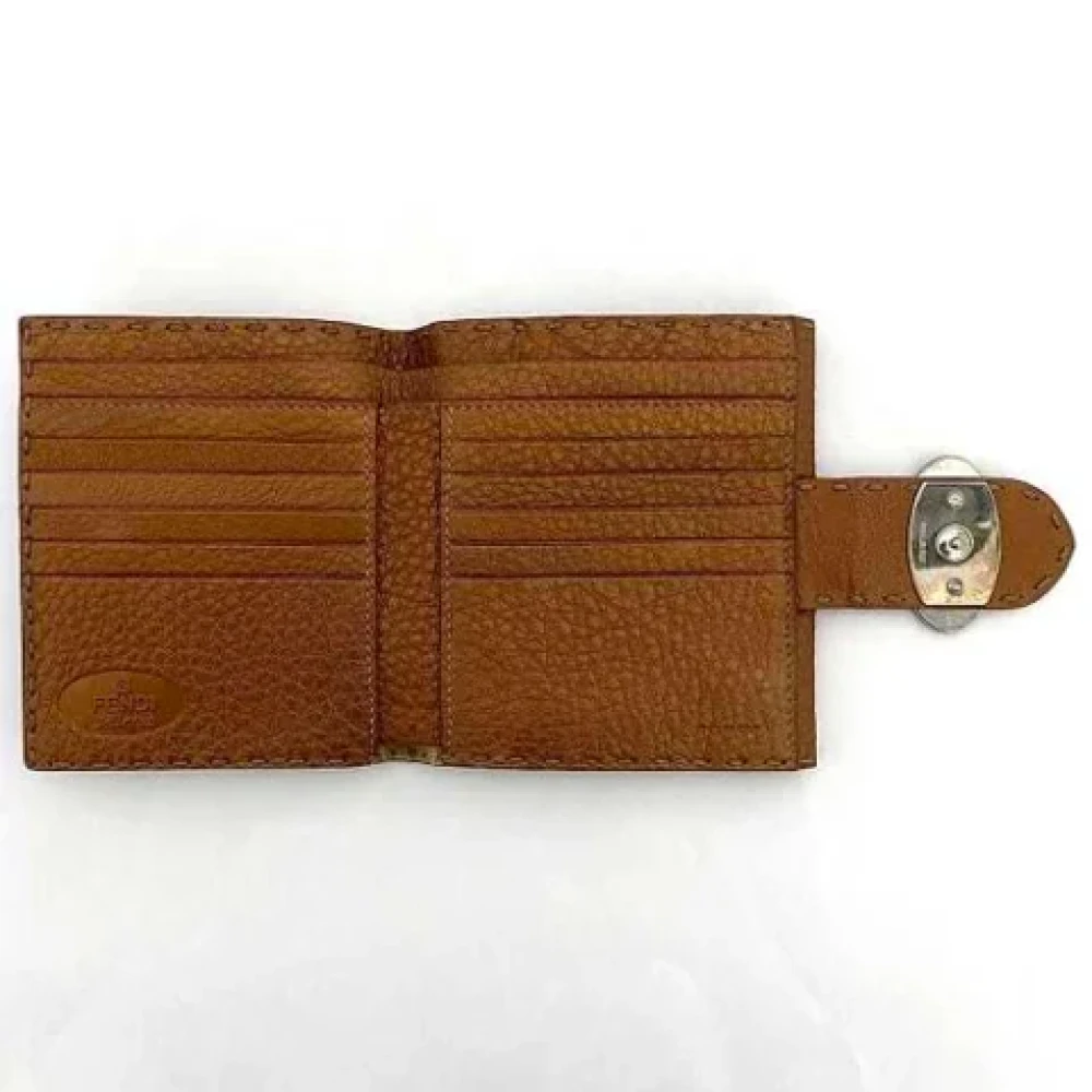 Fendi Vintage Pre-owned Leather wallets Brown Dames