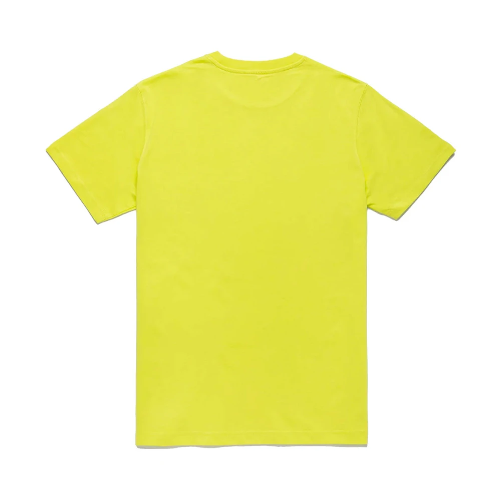 RefrigiWear Katoenen T-shirt met reliëflogo Yellow Heren