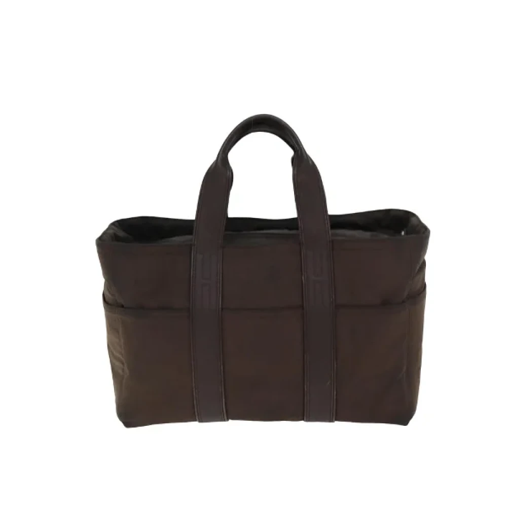 Hermès Vintage Pre-owned Nylon handbags Brown Dames