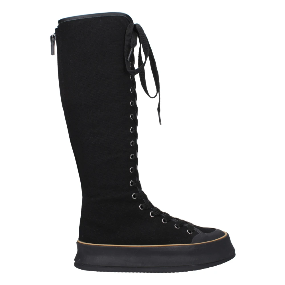 Max Mara F80891 Lace-Up Boots - Female - Lace-Up Boots - Black - 3 Uk - Shoes