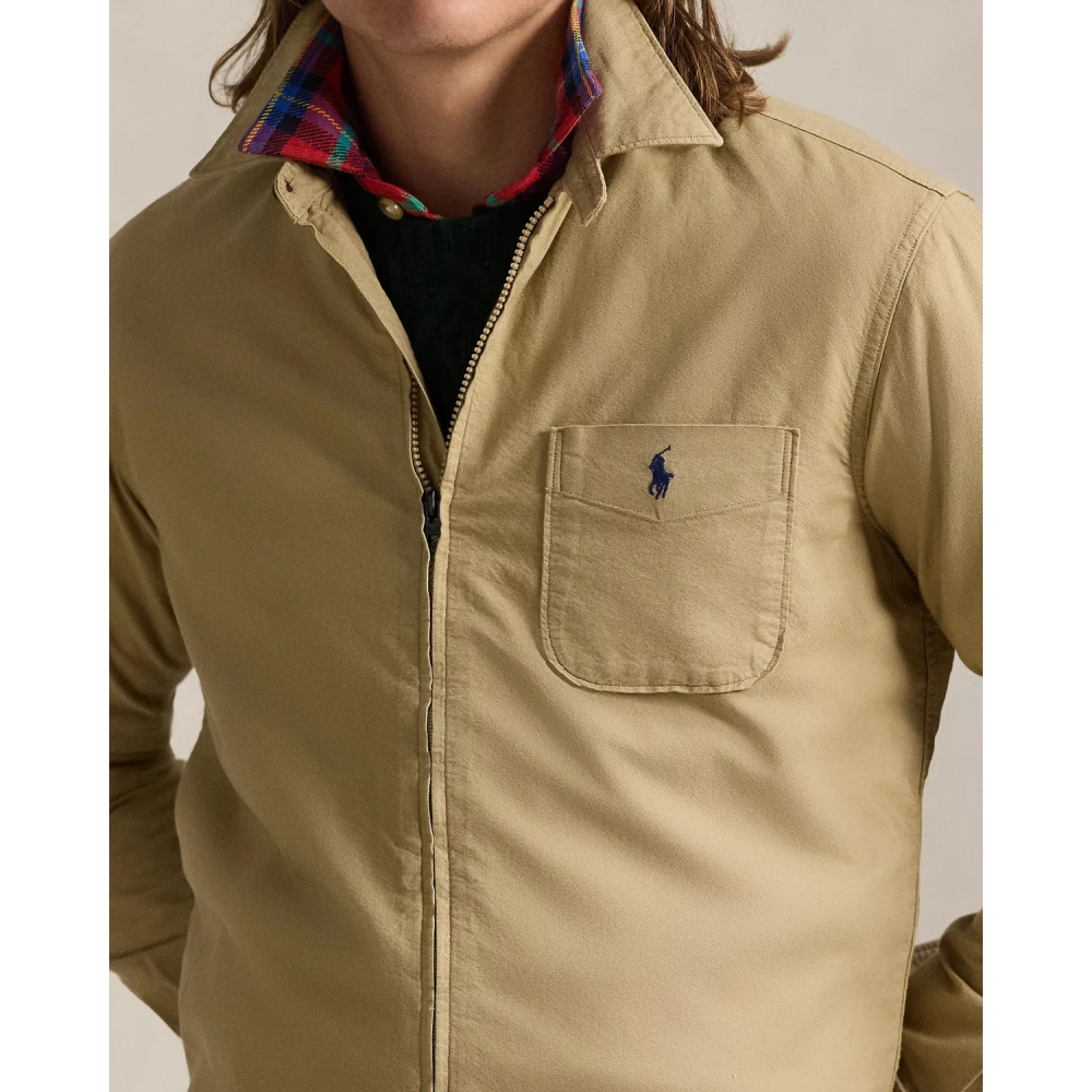 Ralph Lauren Polo overshirt Lichtbruin Brown Heren