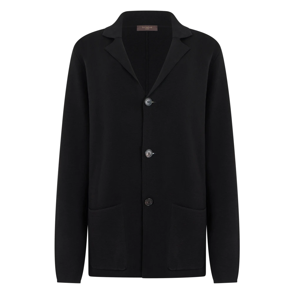 Slowear Men's Black Cotton Cardigan - Cardigans - M - Knitwear