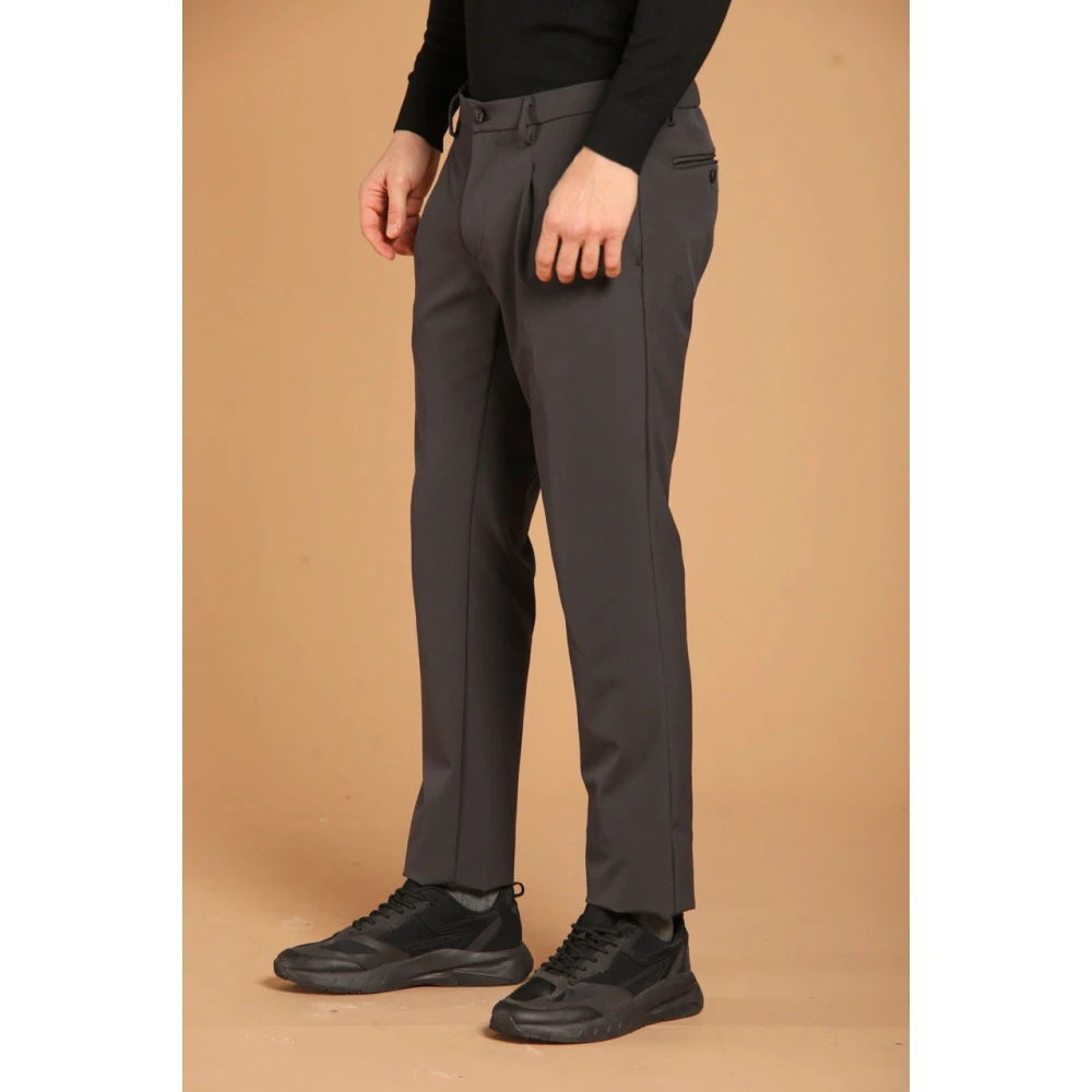 Mason's New York 1 Pinces Office Chino Jogger Broek Gray Heren