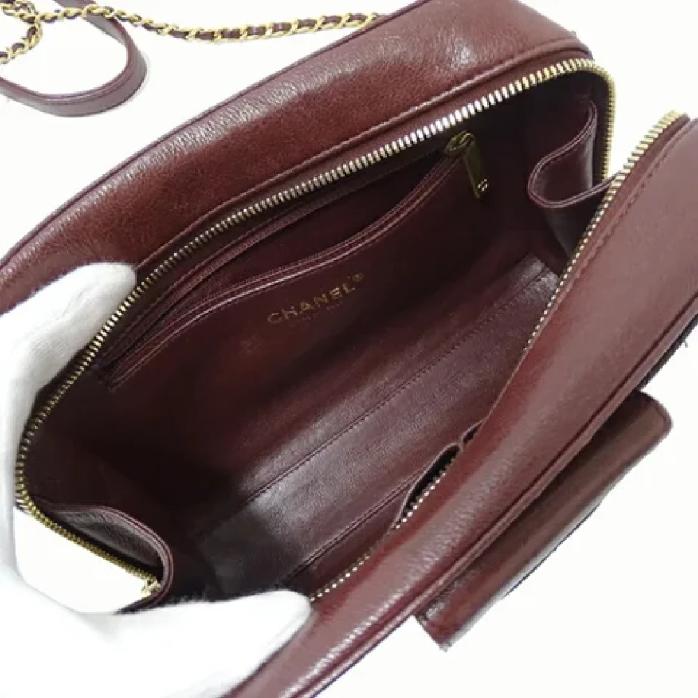 Chanel Vintage Pre-owned Leather chanel-bags Red Dames