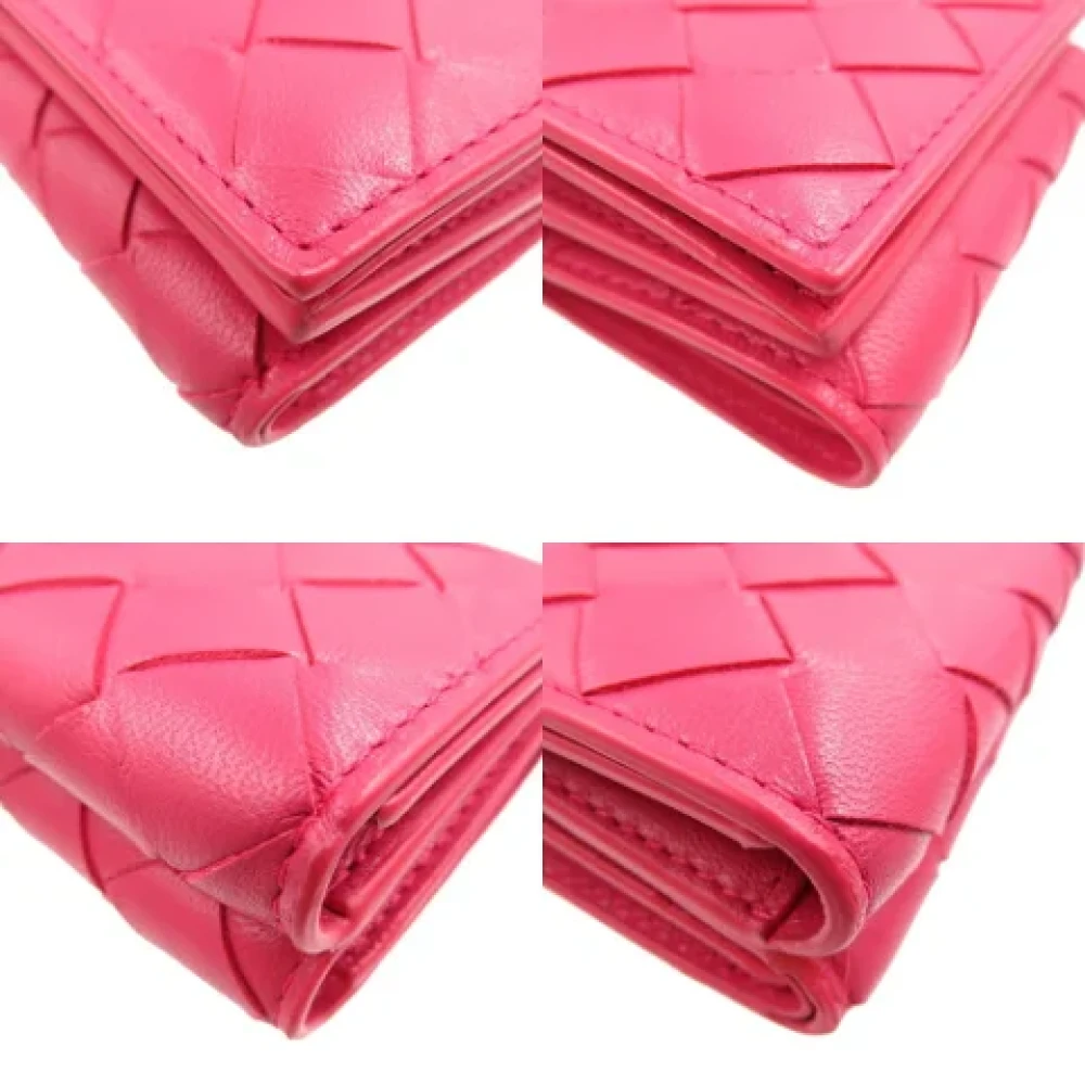 Bottega Veneta Vintage Pre-owned Leather wallets Pink Dames