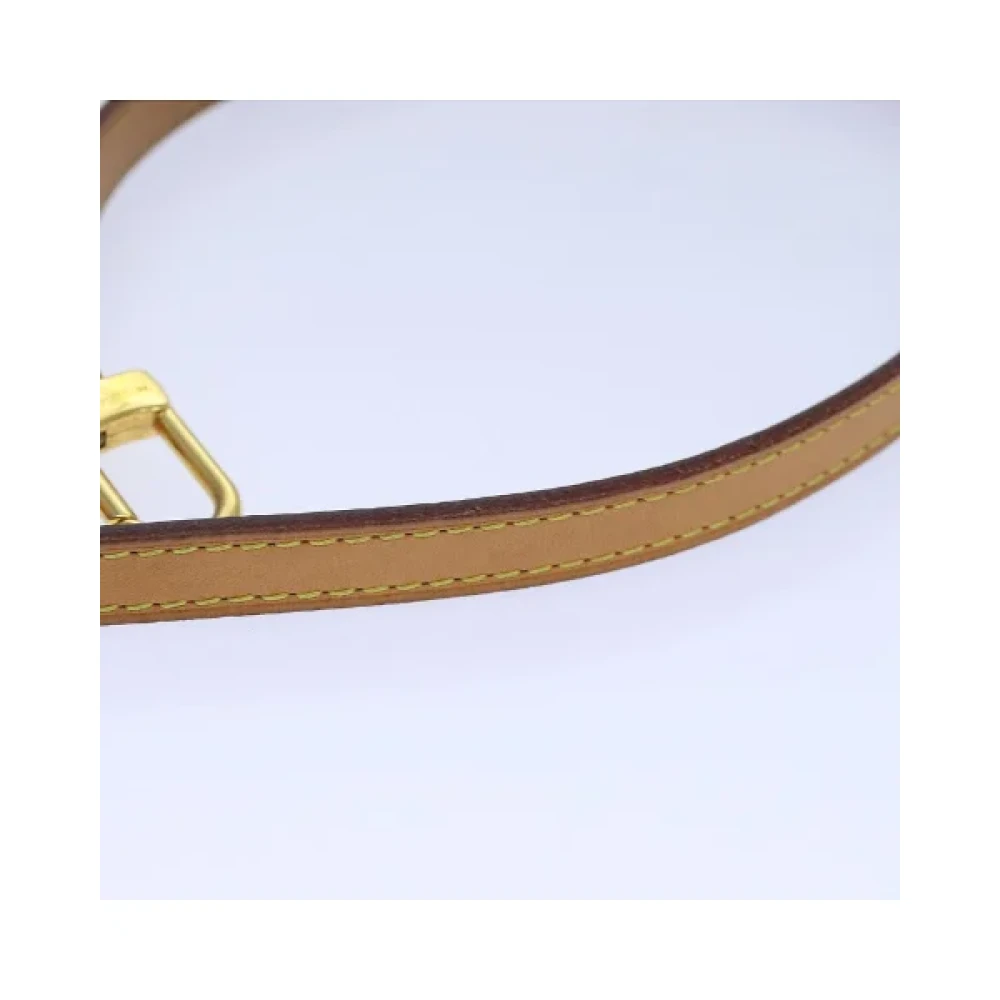 Louis Vuitton Vintage Pre-owned Leather home-office Beige Dames