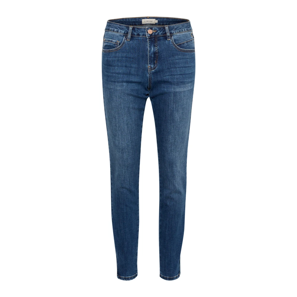 Cream Slim Fit Blauwe Denim Jeans Blue Dames