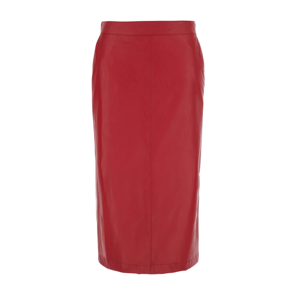 Pinko Falda Con Efecto Ante Skirts Mujer Rojo L