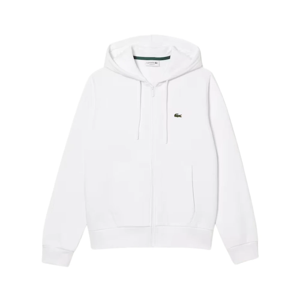 Lacoste Heren Zip Hoodie Comfortabel en Stijlvol White Heren