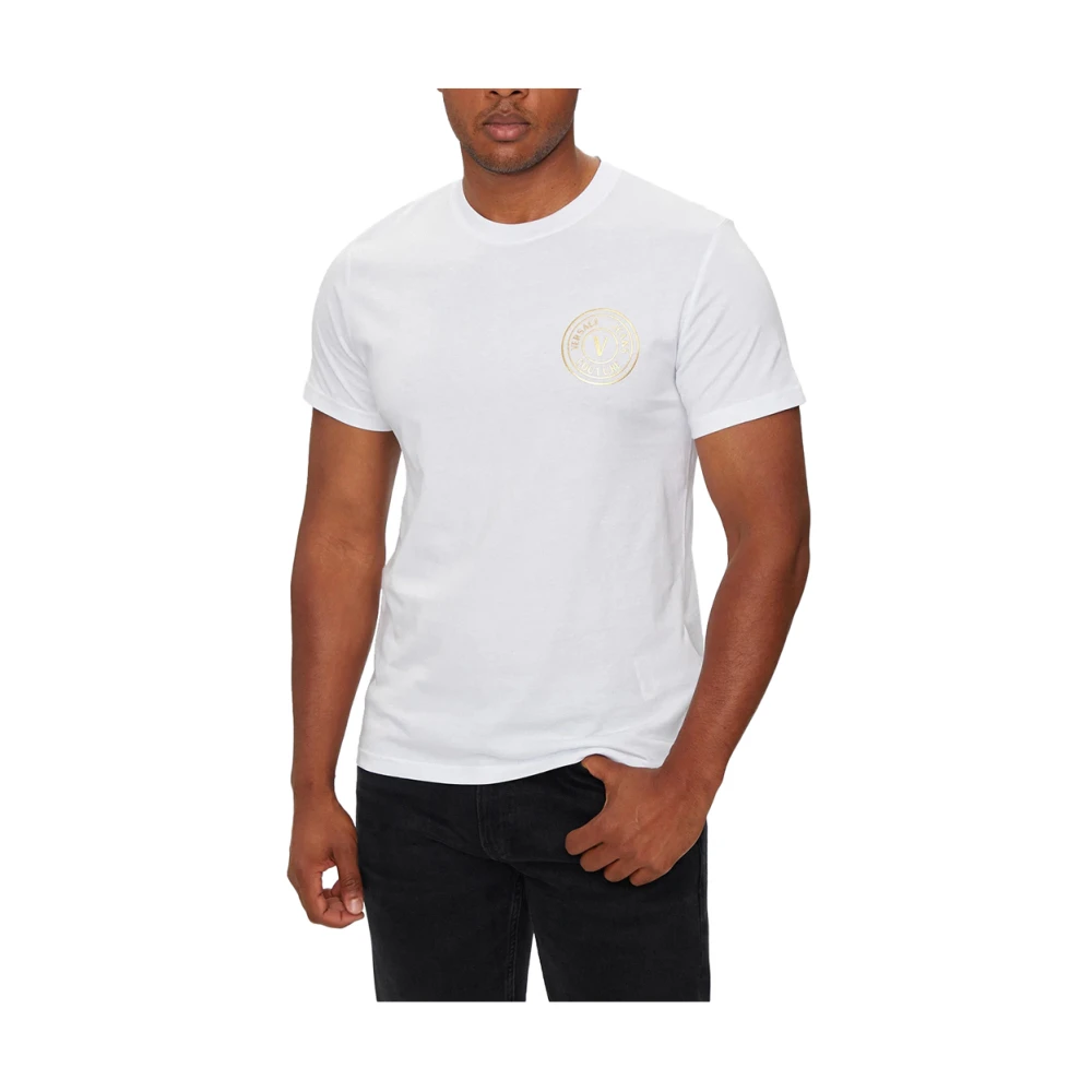 Versace Jeans Couture Witte T-shirt met Versace Jeans Logo White Heren