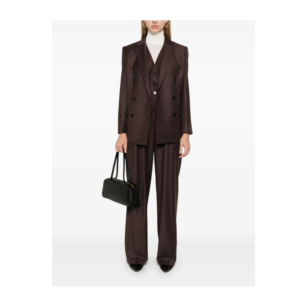 Theory Grijze Sweater Vest met V-hals Brown Dames