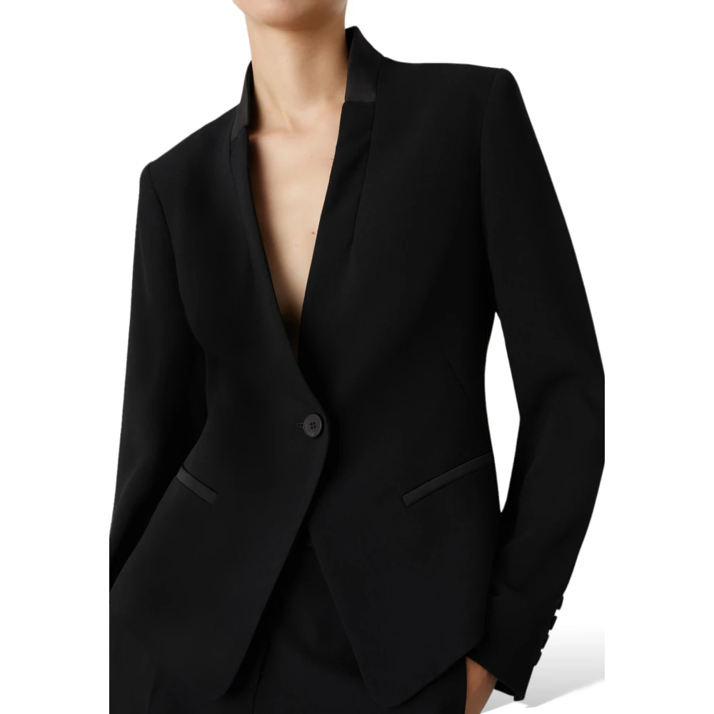 Marella Zwarte Crêpe Blazer Miranda Black Dames