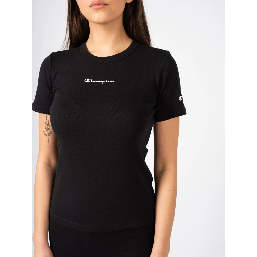 Champion Minimalistische Elegante T-shirt Black Dames