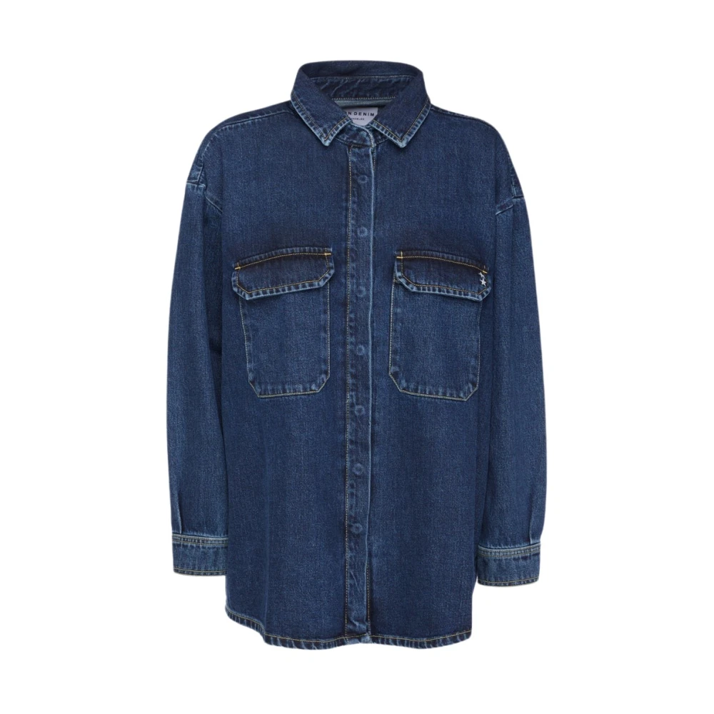 Icon Denim Denim Eva Skjorta Blue, Dam