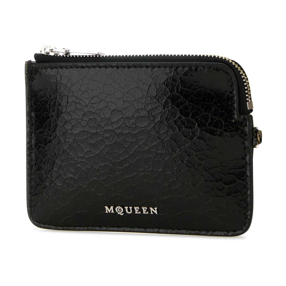 alexander mcqueen Klassieke Zwarte Leren Kaarthouder Black Heren
