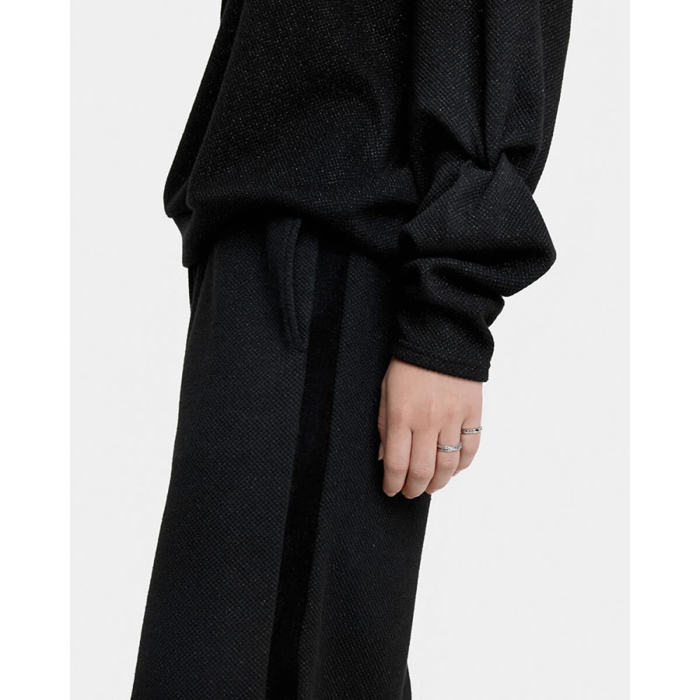 Alix The Label Gebreide Rechte Broek Black Dames