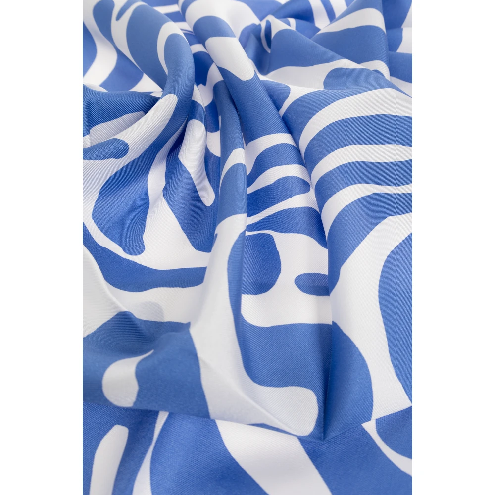 Moschino Zijden sjaal Blue Unisex