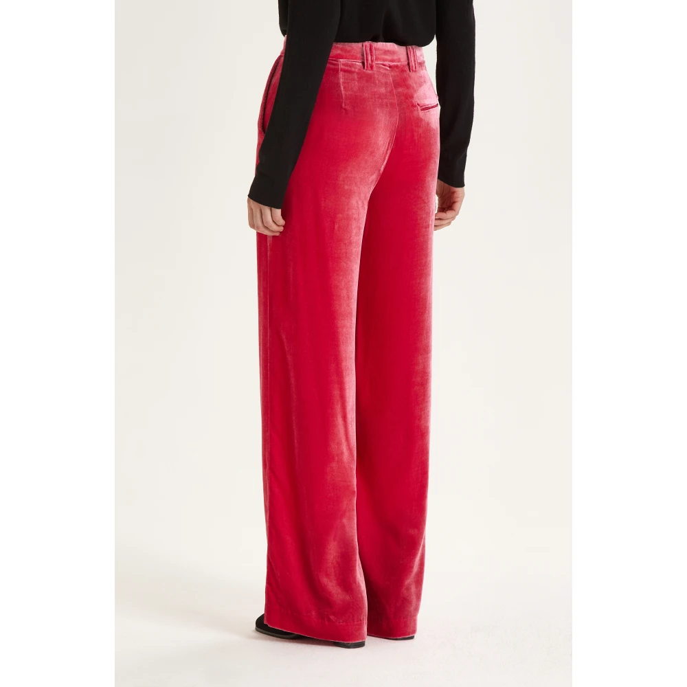 Maliparmi Fluid Velvet Broek Pink Dames
