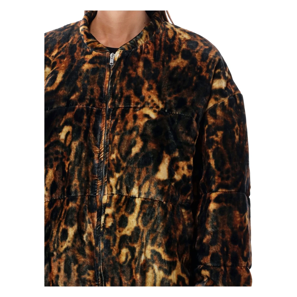 Isabel marant Luipaardfluwelen Jas Outerwear Leo Aw24 Multicolor Dames