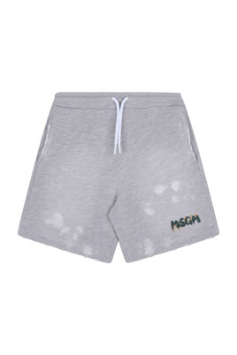 enfants-shorts-en-coton-gris