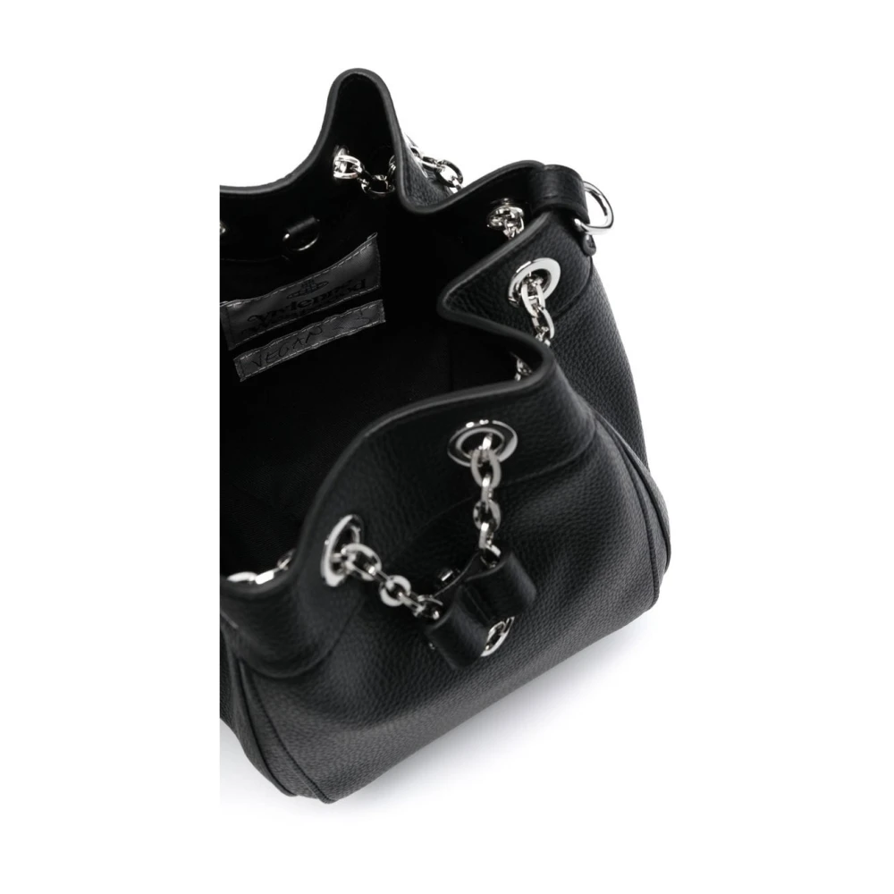 Vivienne Westwood Zwarte Imitatie Leren Chain-Link Tas Black Dames