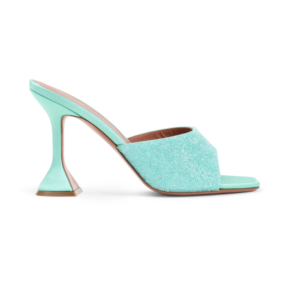Amina Muaddi Femme Vert - Shoes > Heels > Heeled Mules