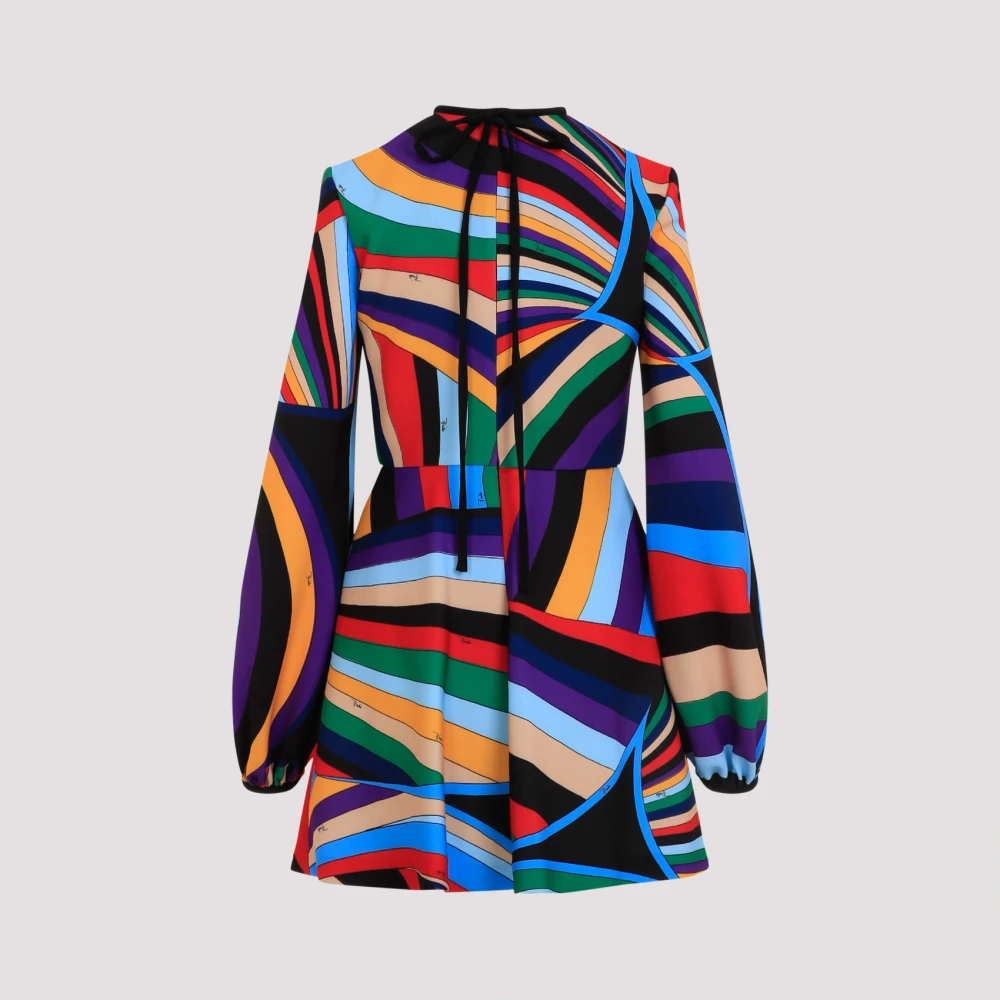 EMILIO PUCCI Viola Rosso Jurk Multicolor Dames