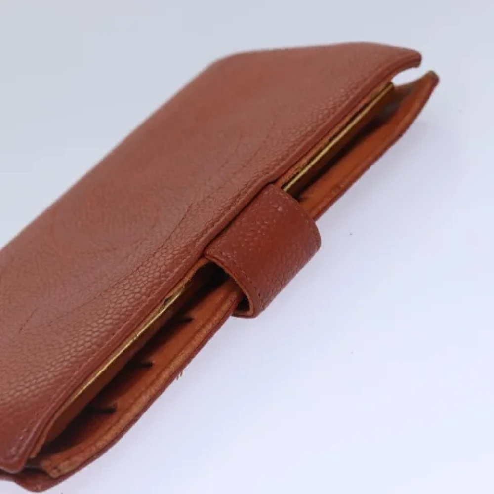Chanel Vintage Pre-owned Leather wallets Orange Dames