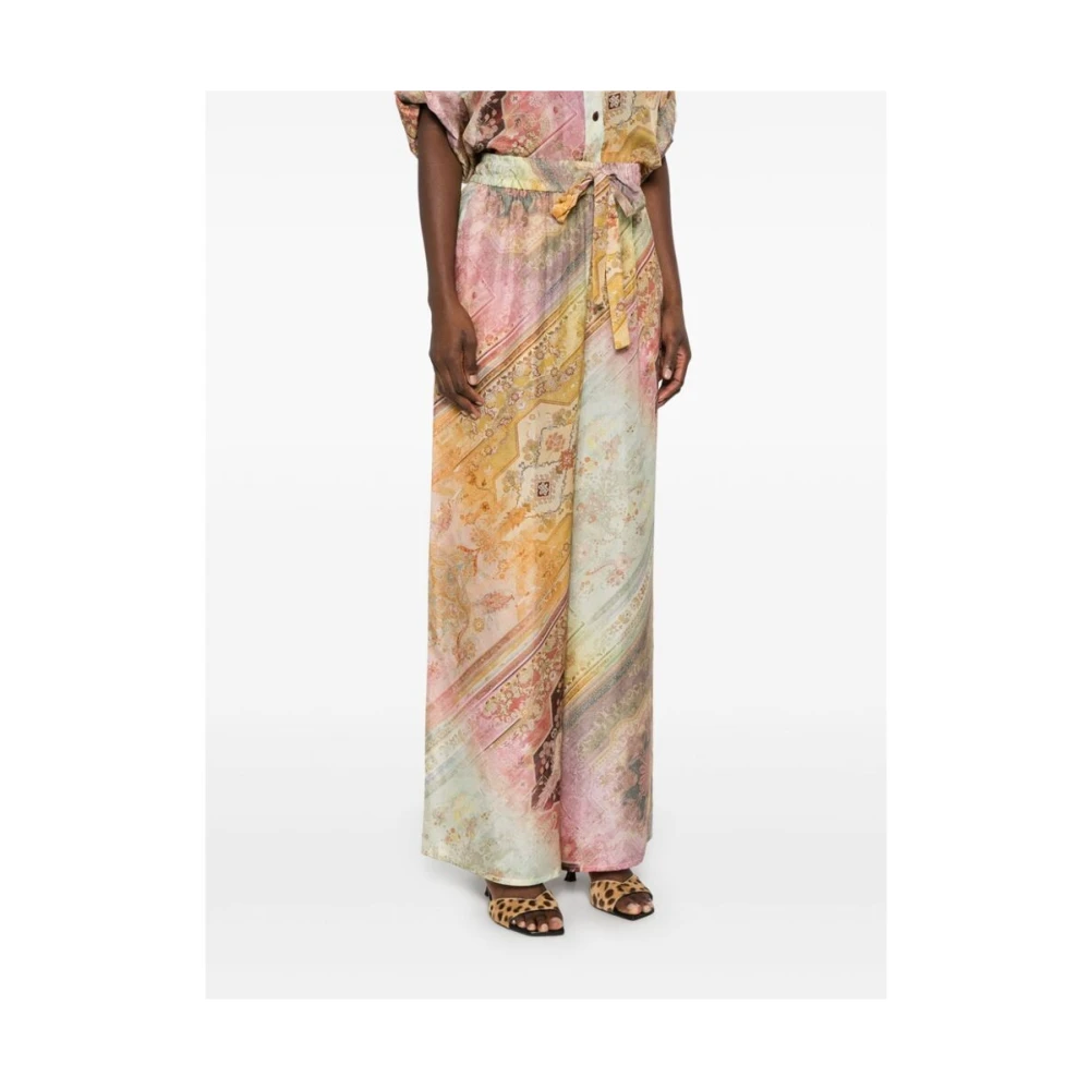 Zimmermann Lichtbruine Elastische Trekkoord Taillebroek Multicolor Dames